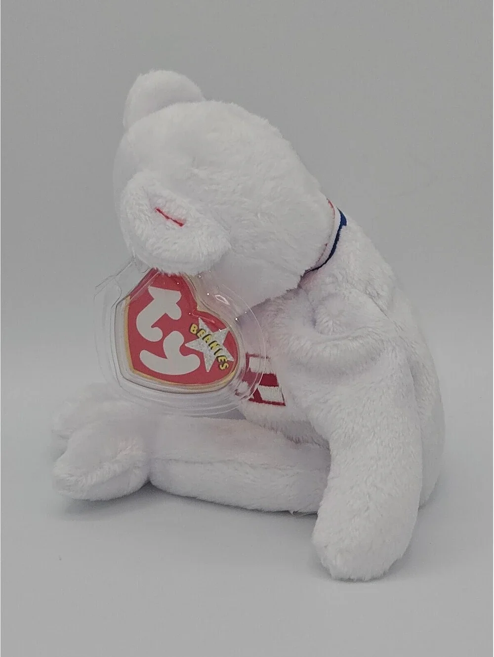 Ty Beanie Baby England Bear White St George Cross w tags
